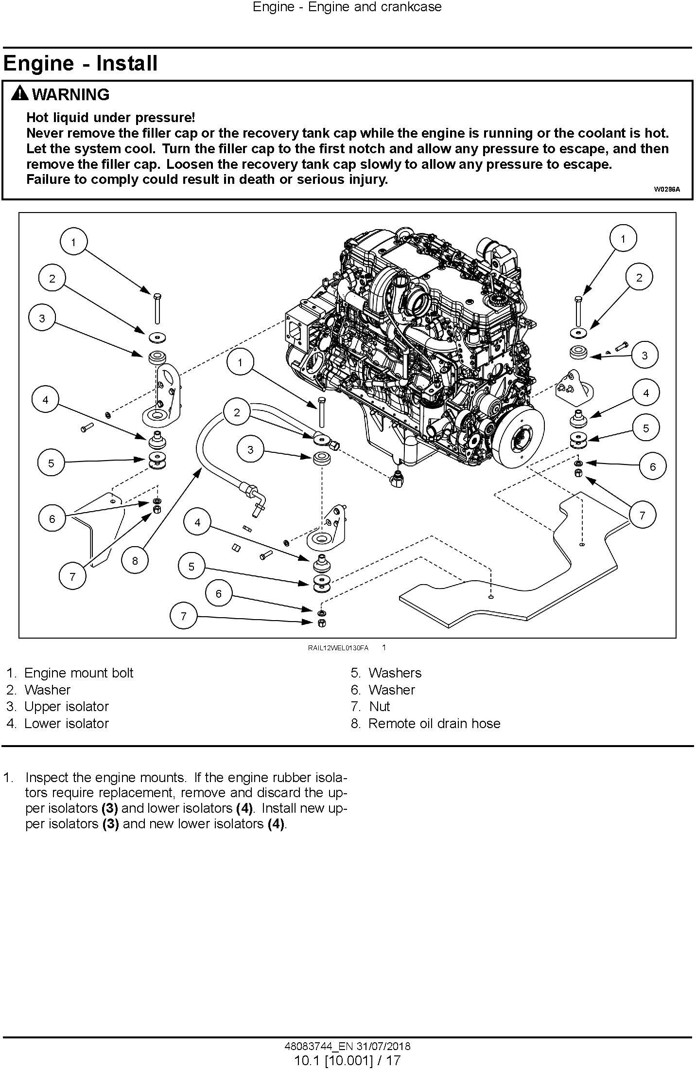 New Holland W130D, W170D Tier 2 Wheel Loader Service Manual - 2