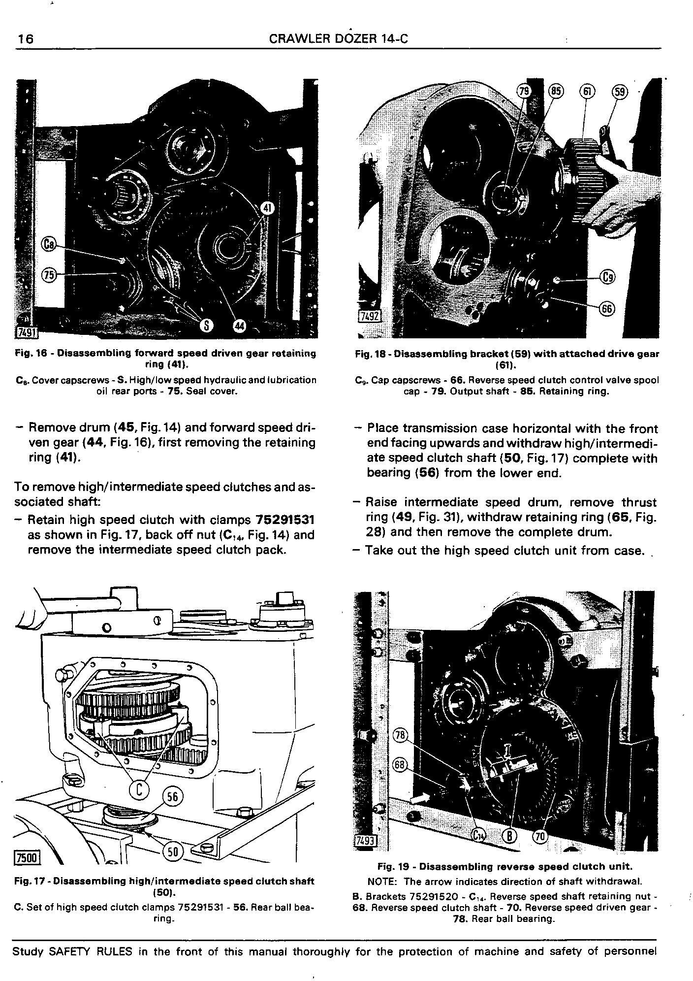 Fiat-Allis14C Crawler Dozer with 8365 Engine Service Manual - 2