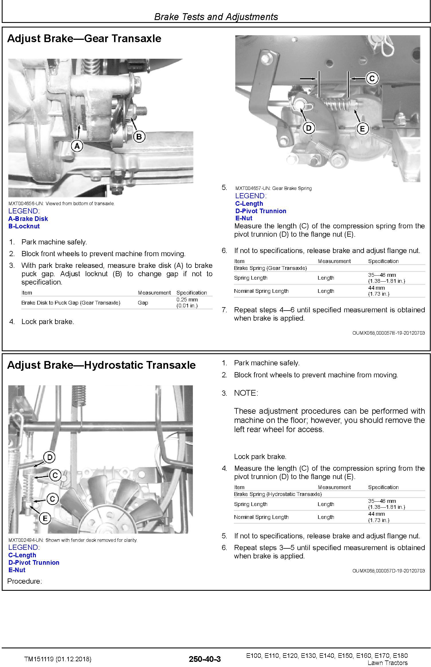 John deere e100 mower users manual free