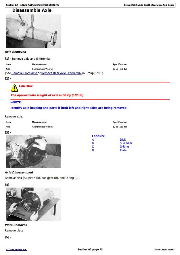 Details about   John Deere 244H Wheel Loader Shop Service Repair Technical Manual TM1629 Book