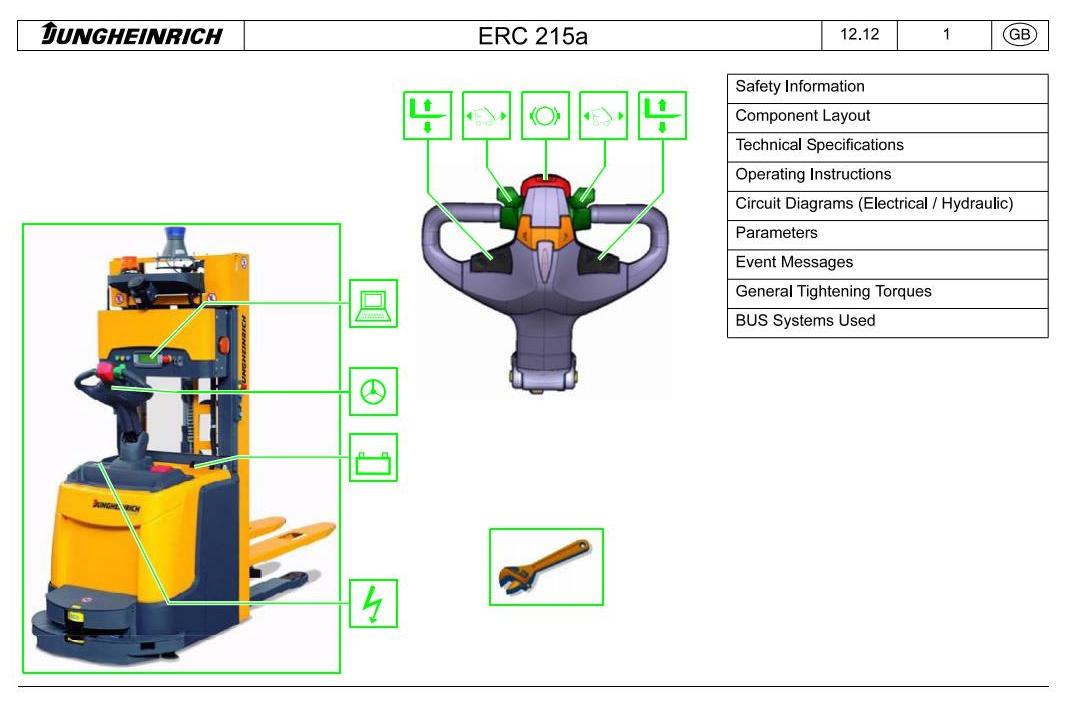 Jungheinrich ERC 215a (from 12.2012) Electric stacker Workshop Service Manual