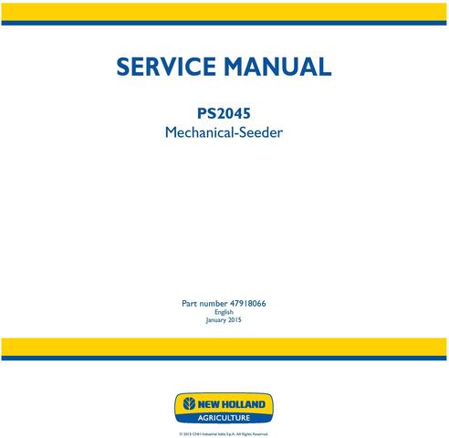 New Holland PS2045 Mechanical Seeder Service Manual