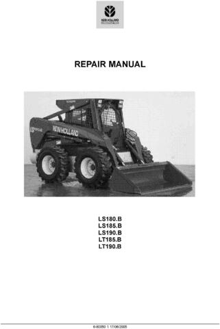 New Holland LS180.B, LS185.B, LS190.B Skid Steer;LT185.B LT190.B ...