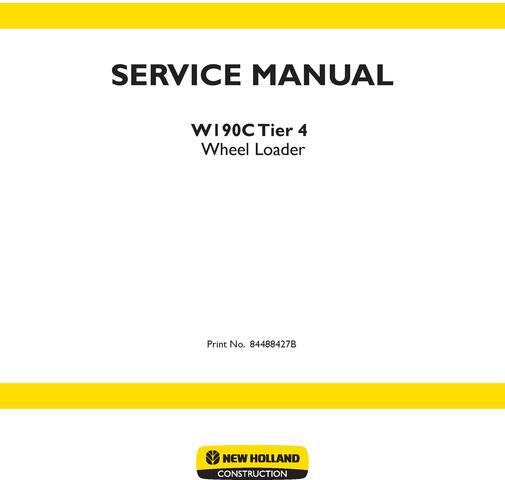 New Holland W190C T4 Wheel Loader Service Repair Manual