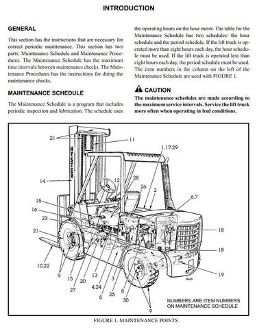 Hyster H60E, H70E, H80E, H100E, H110E Forklift Truck D005 Series