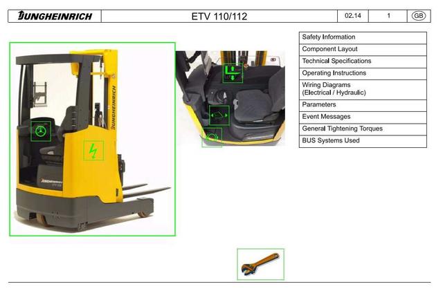Jungheinrich ETV110, ETV112 (from 07.2014) Electric Reach Truck Workshop Service Manual
