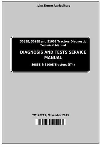 John Deere Tractors 5085E, 5095E and 5100E Diagnostic and Tests Service Manual (TM128219)